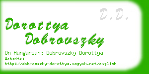 dorottya dobrovszky business card